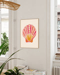 Muschel Illustration Poster – Sunset Shell Poster – FineArt Wandbild, moderne Kunst & Fine Art Print von Spawnd, handgefertigt & Made in Germany