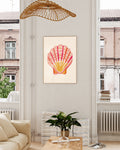 Muschel Illustration Poster – Sunset Shell Poster – FineArt Wandbild, moderne Kunst & Fine Art Print von Spawnd, handgefertigt & Made in Germany