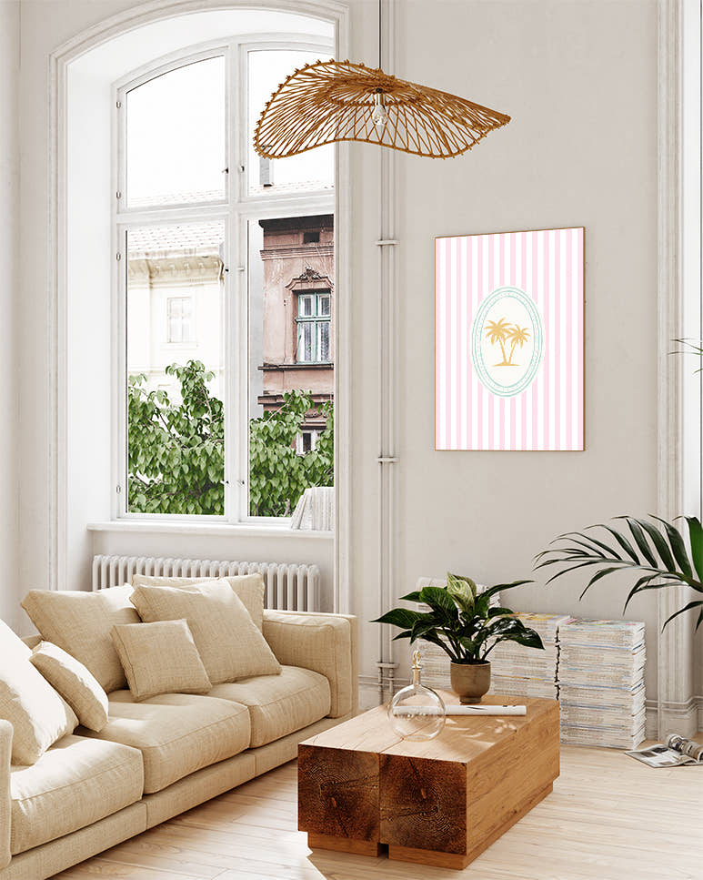 Palmen Illustration Poster – Vintage Palms Design Poster – FineArt Wandbild, moderne Kunst &amp; Fine Art Print von Spawnd, handgefertigt &amp; Made in Germany