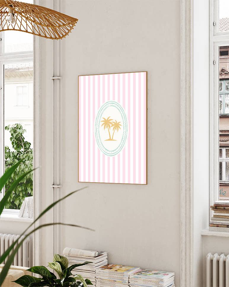 Palmen Illustration Poster – Vintage Palms Design Poster – FineArt Wandbild, moderne Kunst &amp; Fine Art Print von Spawnd, handgefertigt &amp; Made in Germany