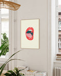 Pop-Art & Illustration Lippen Poster – Open Mouth Poster – FineArt Wandbild, moderne Kunst & Fine Art Print von Spawnd, handgefertigt & Made in Germany