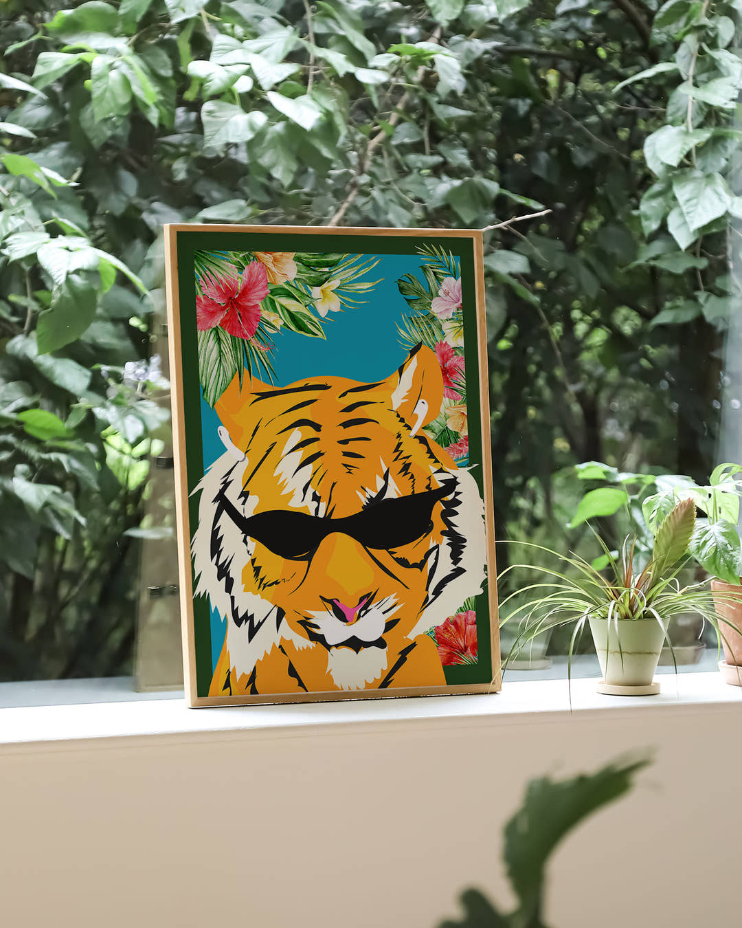 Rave on Tiger Poster – FineArt Wandbild, moderne Kunst &amp; Fine Art Print von Spawnd, handgefertigt &amp; Made in Germany