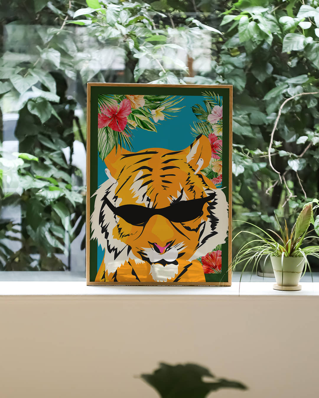 Rave on Tiger Poster – FineArt Wandbild, moderne Kunst &amp; Fine Art Print von Spawnd, handgefertigt &amp; Made in Germany