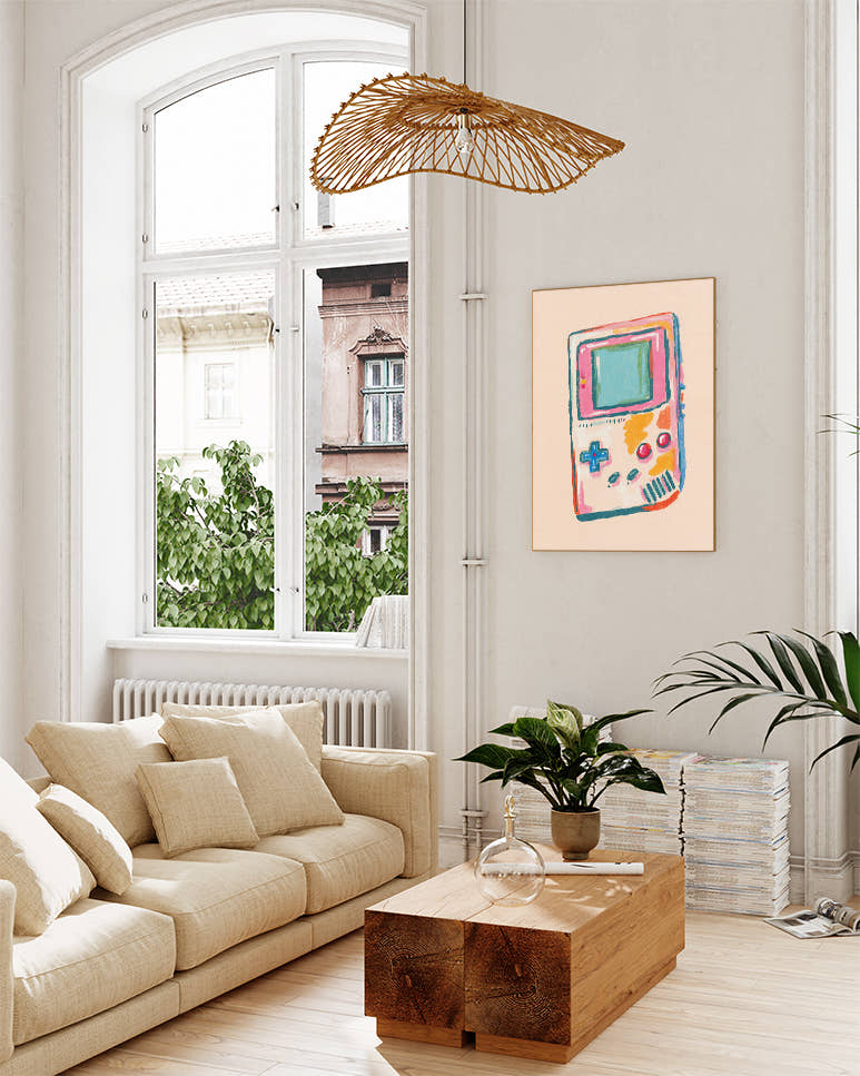 Retro Gaming Illustration Poster – Retro Gaming Poster – FineArt Wandbild, moderne Kunst &amp; Fine Art Print von Spawnd, handgefertigt &amp; Made in Germany