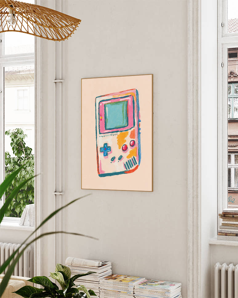 Retro Gaming Illustration Poster – Retro Gaming Poster – FineArt Wandbild, moderne Kunst &amp; Fine Art Print von Spawnd, handgefertigt &amp; Made in Germany