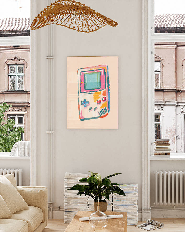 Retro Gaming Illustration Poster – Retro Gaming Poster – FineArt Wandbild, moderne Kunst &amp; Fine Art Print von Spawnd, handgefertigt &amp; Made in Germany