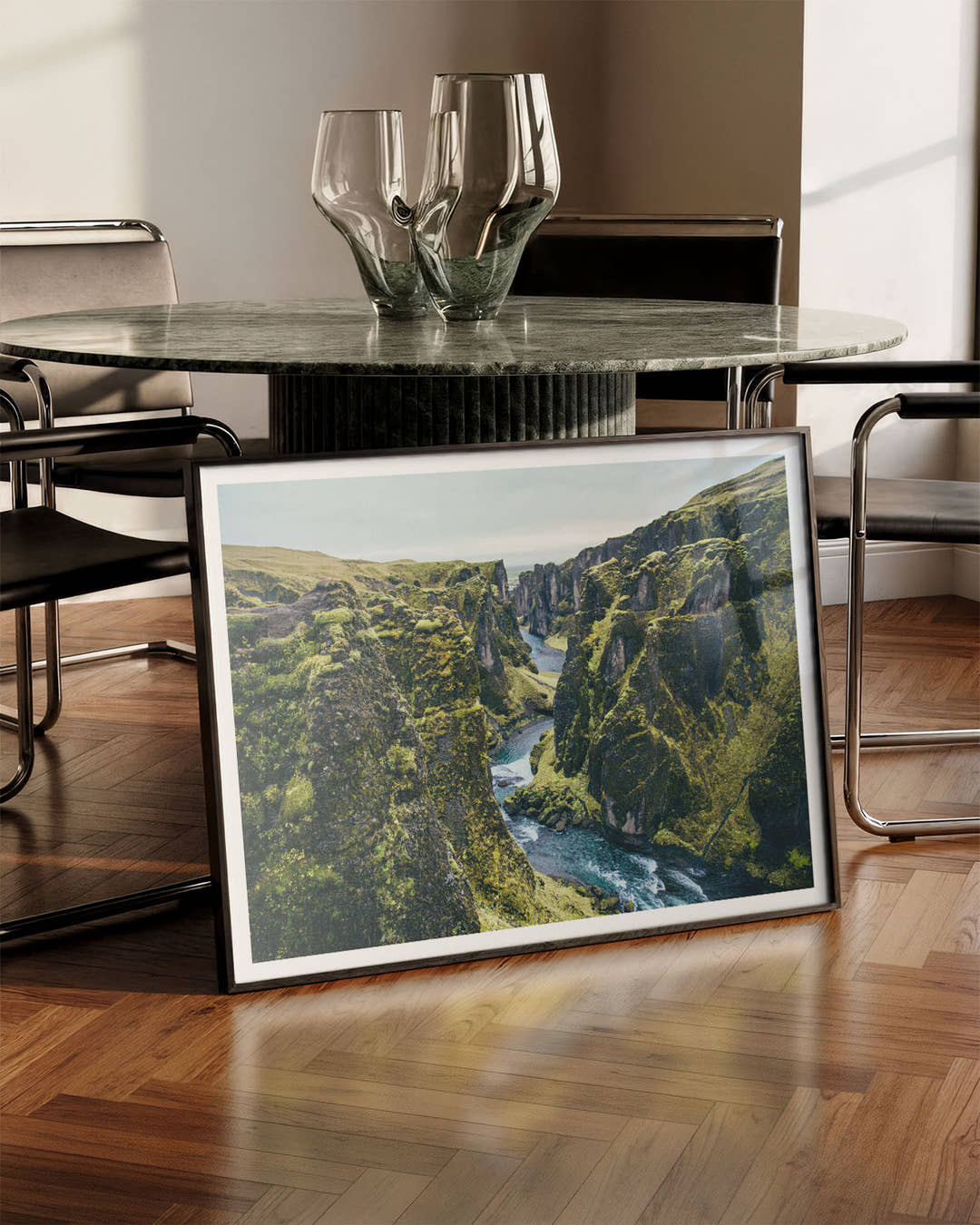 River Poster – FineArt Wandbild, moderne Kunst &amp; Fine Art Print von Spawnd, handgefertigt &amp; Made in Germany