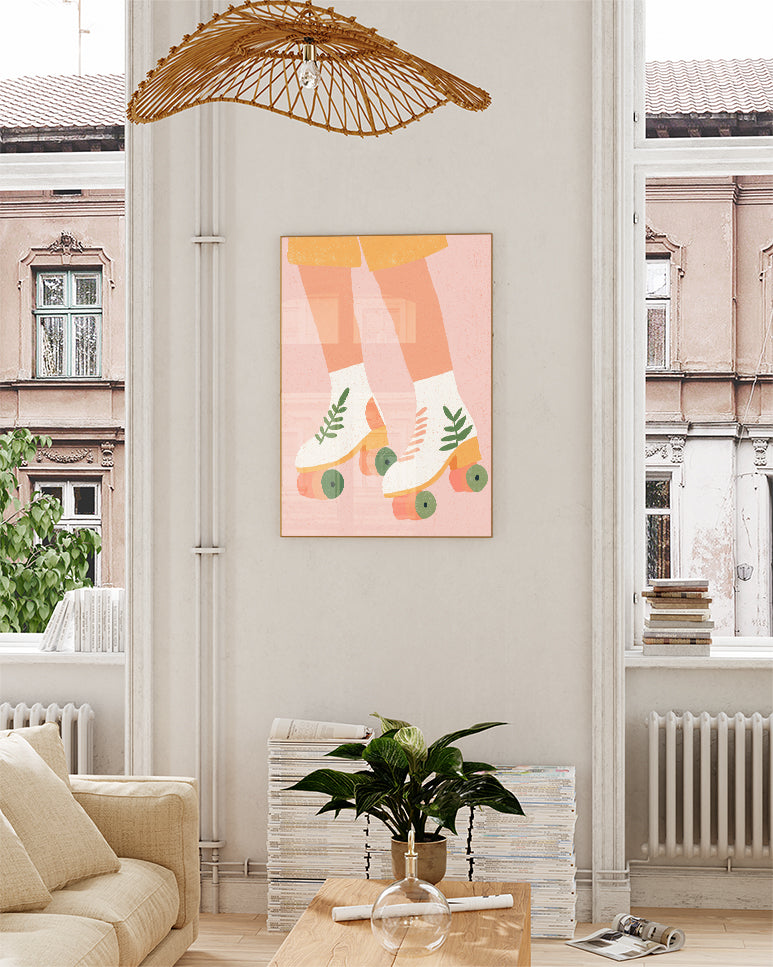 Roller Vibes Illustration Poster – Roller Vibes Poster – FineArt Wandbild, moderne Kunst & Fine Art Print von Spawnd, handgefertigt & Made in Germany