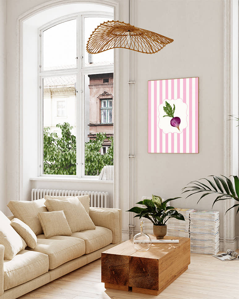 Rote Bete Poster – Beetroot Poster – FineArt Wandbild, moderne Kunst &amp; Fine Art Print von Spawnd, handgefertigt &amp; Made in Germany