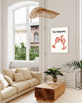 Sip happens Typografie & Illustration Poster – Wine Humor Poster – FineArt Wandbild, moderne Kunst & Fine Art Print von Spawnd, handgefertigt & Made in Germany