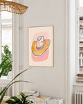 Sommerhut Illustration Poster – Summer Hat Poster – FineArt Wandbild, moderne Kunst & Fine Art Print von Spawnd, handgefertigt & Made in Germany