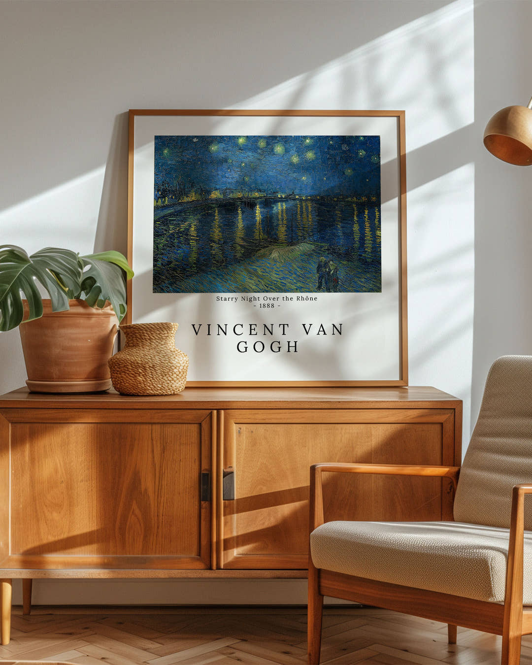 Starry Night Over the Rhône V2 Poster – FineArt Wandbild, moderne Kunst &amp; Fine Art Print von Spawnd, handgefertigt &amp; Made in Germany