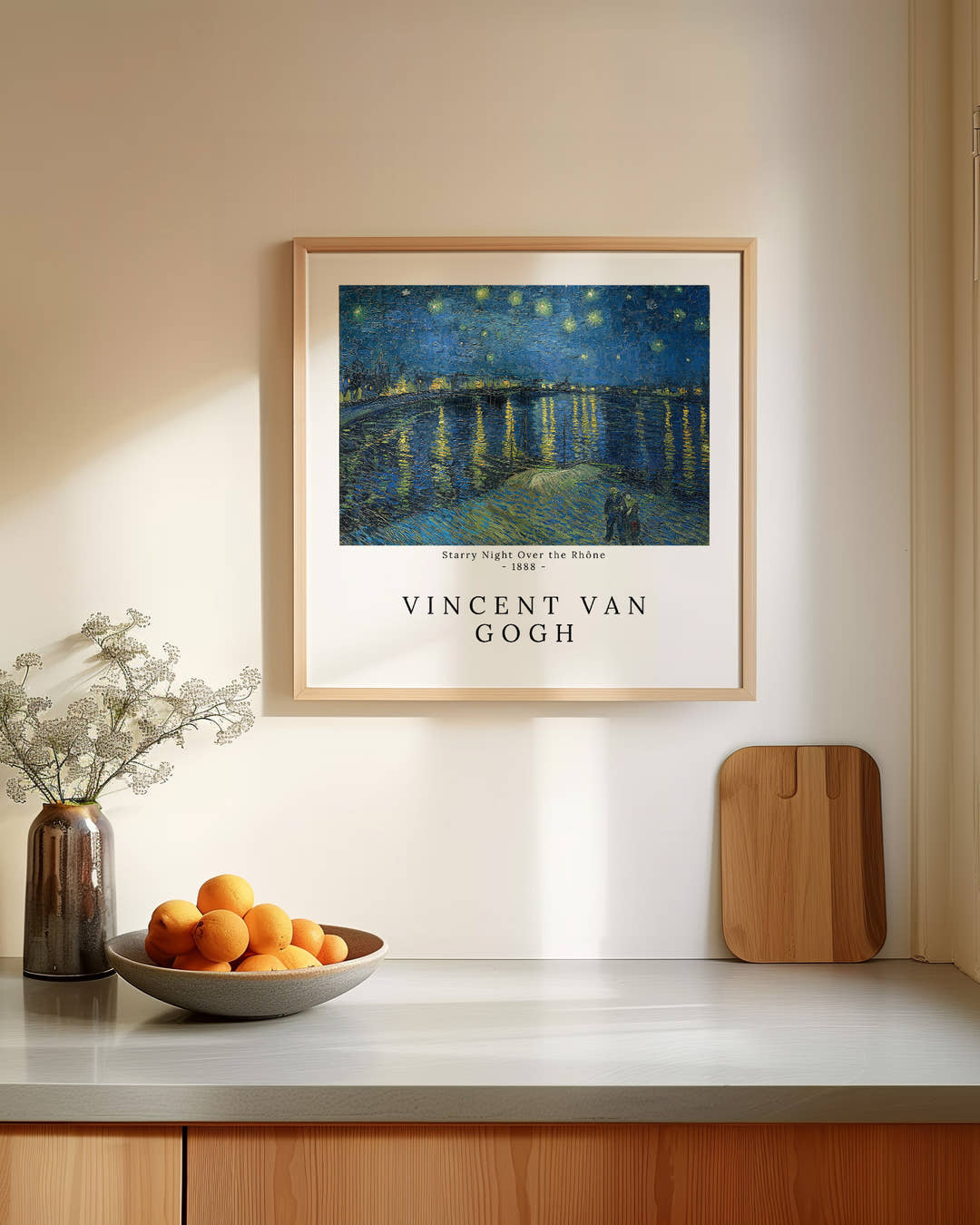 Starry Night Over the Rhône V2 Poster – FineArt Wandbild, moderne Kunst &amp; Fine Art Print von Spawnd, handgefertigt &amp; Made in Germany