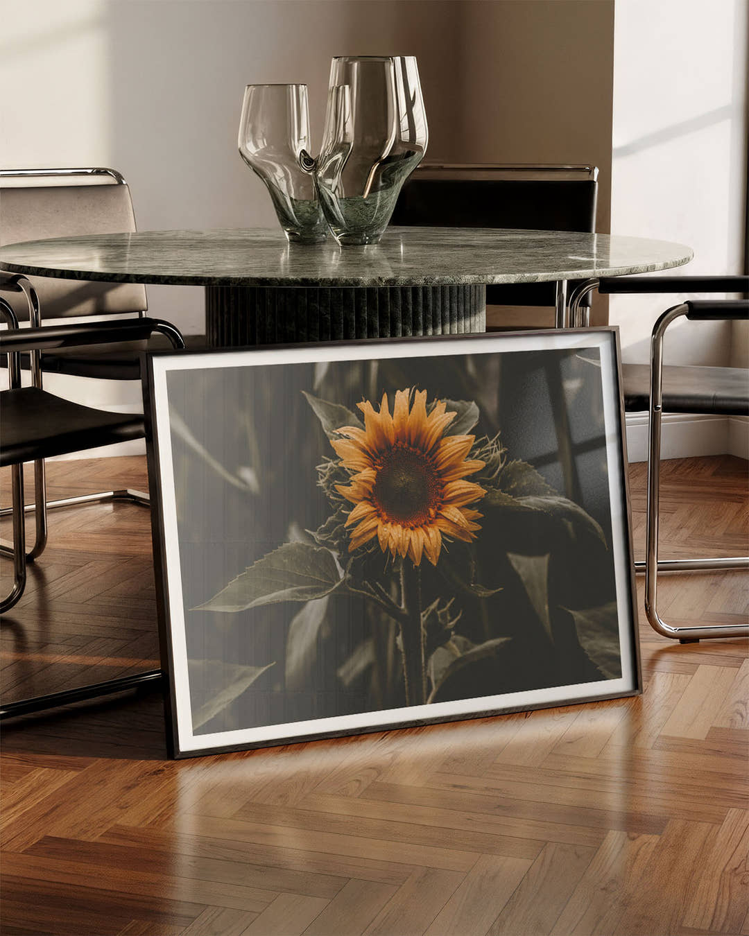 Sunflower Poster – FineArt Wandbild, moderne Kunst &amp; Fine Art Print von Spawnd, handgefertigt &amp; Made in Germany