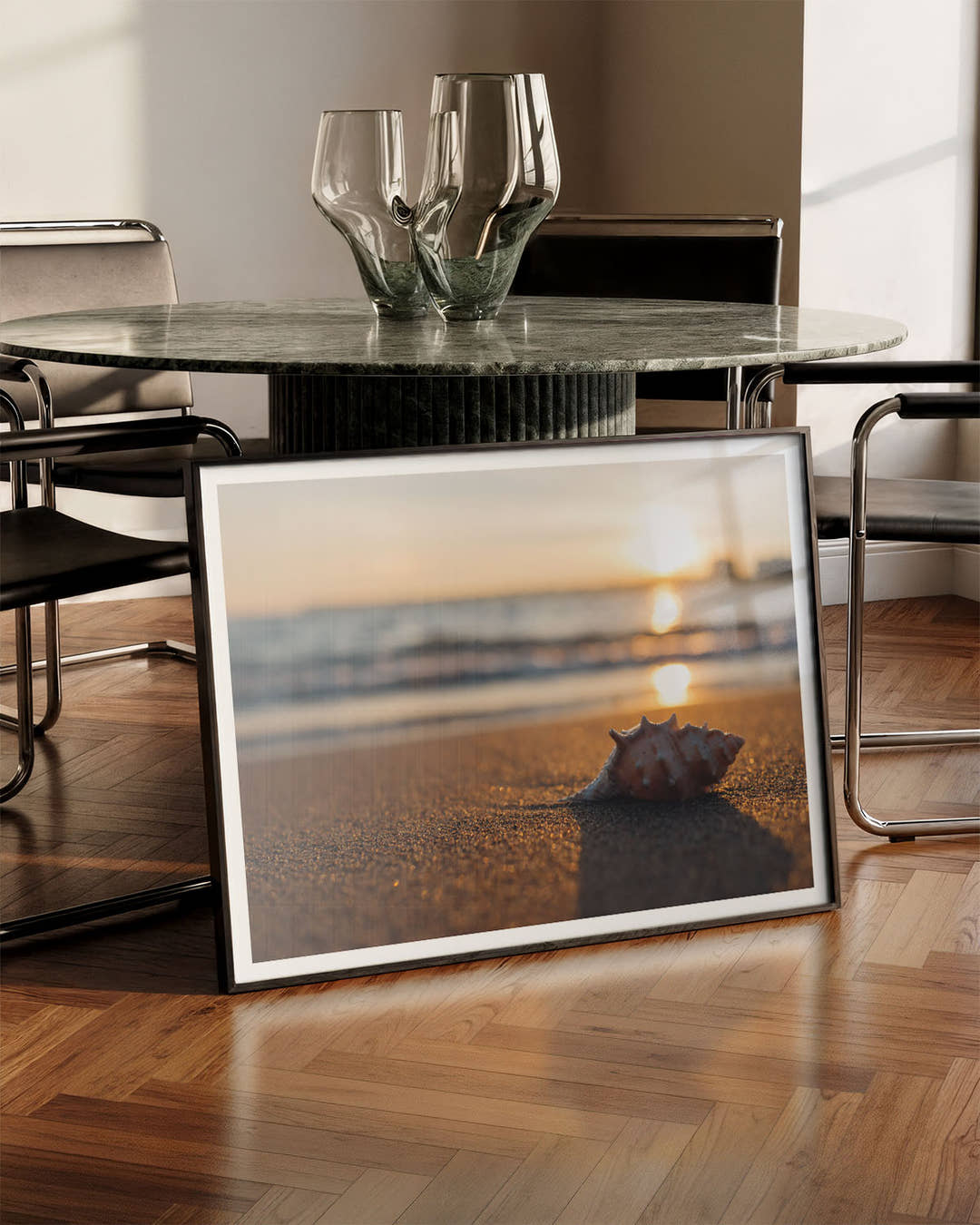 Sunset Poster – FineArt Wandbild, moderne Kunst &amp; Fine Art Print von Spawnd, handgefertigt &amp; Made in Germany