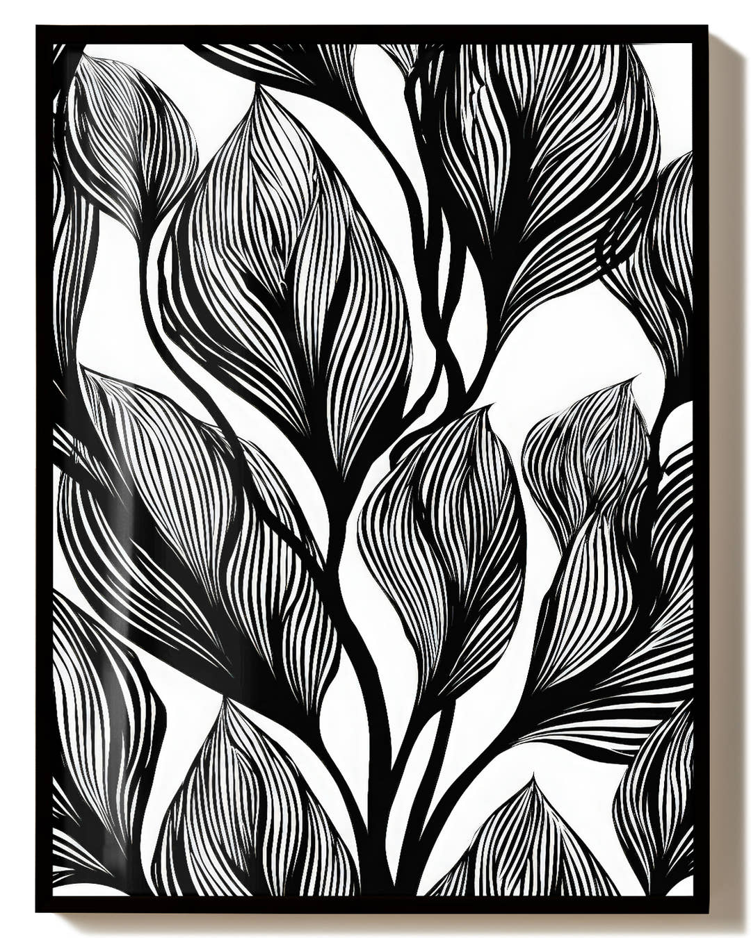 Texturiertes Linien Poster Schwarz Weiß – Soft Edges Poster – FineArt Wandbild, moderne Kunst &amp; Fine Art Print von Spawnd, handgefertigt &amp; Made in Germany