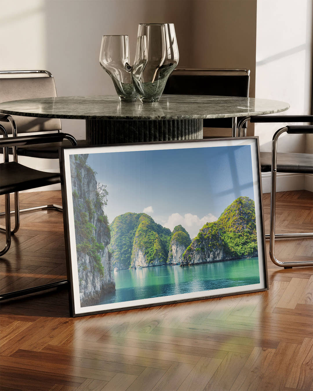 Tropical waters Poster – FineArt Wandbild, moderne Kunst &amp; Fine Art Print von Spawnd, handgefertigt &amp; Made in Germany