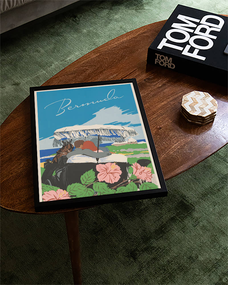 Tropisches Bermuda Blumen Poster – Oleander Time Poster – FineArt Wandbild, moderne Kunst &amp; Fine Art Print von Spawnd, handgefertigt &amp; Made in Germany