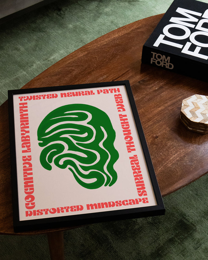 Twisted Neural Path Poster – FineArt Wandbild, moderne Kunst & Fine Art Print von Spawnd, handgefertigt & Made in Germany