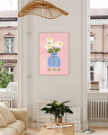 Typografie & Illustration Blumen Poster – Let Love In Poster – FineArt Wandbild, moderne Kunst & Fine Art Print von Spawnd, handgefertigt & Made in Germany