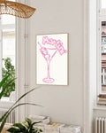 Typografie & Illustration Cocktail Poster – Martini Poster – FineArt Wandbild, moderne Kunst & Fine Art Print von Spawnd, handgefertigt & Made in Germany