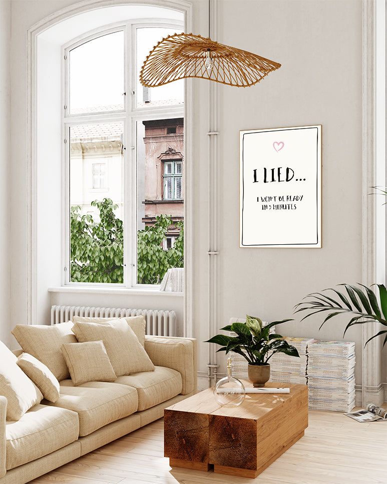 Typografie Poster – I Lied Poster – FineArt Wandbild, moderne Kunst & Fine Art Print von Spawnd, handgefertigt & Made in Germany