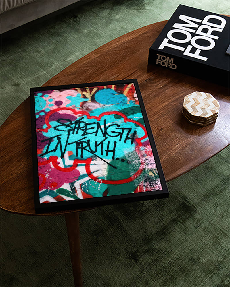 Urban Graffiti Poster – Street Truth Poster – FineArt Wandbild, moderne Kunst &amp; Fine Art Print von Spawnd, handgefertigt &amp; Made in Germany