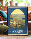 Vintage Assisi Italien Poster – Assisi Italia Poster – FineArt Wandbild, moderne Kunst & Fine Art Print von Spawnd, handgefertigt & Made in Germany