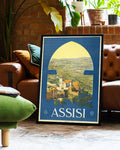 Vintage Assisi Italien Poster – Assisi Italia Poster – FineArt Wandbild, moderne Kunst & Fine Art Print von Spawnd, handgefertigt & Made in Germany