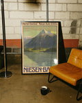 Vintage Berner Oberland Poster – Niesen Kulm Schweiz Poster – FineArt Wandbild, moderne Kunst & Fine Art Print von Spawnd, handgefertigt & Made in Germany