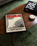 Vintage Boston Reise Poster – Travel by Train New Haven Railroad Poster – FineArt Wandbild, moderne Kunst & Fine Art Print von Spawnd, handgefertigt & Made in Germany