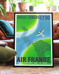 Vintage Flugreise Poster – Air France Paris Londres 1930 Poster – FineArt Wandbild, moderne Kunst & Fine Art Print von Spawnd, handgefertigt & Made in Germany