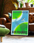 Vintage Flugreise Poster – Air France Paris Londres 1930 Poster – FineArt Wandbild, moderne Kunst & Fine Art Print von Spawnd, handgefertigt & Made in Germany