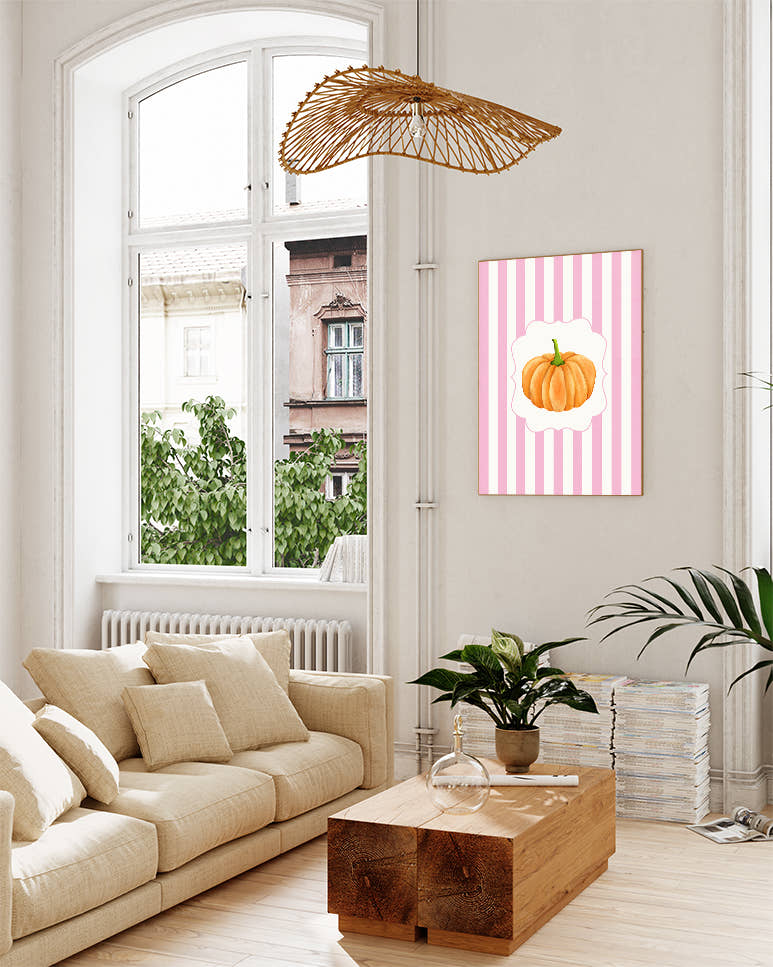 Vintage Food Illustration Poster – Pumpkin Poster – FineArt Wandbild, moderne Kunst &amp; Fine Art Print von Spawnd, handgefertigt &amp; Made in Germany