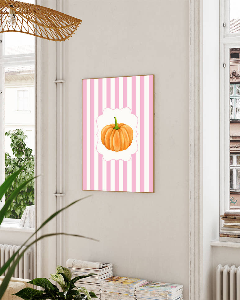 Vintage Food Illustration Poster – Pumpkin Poster – FineArt Wandbild, moderne Kunst &amp; Fine Art Print von Spawnd, handgefertigt &amp; Made in Germany