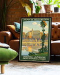Vintage Frankreich Schloss Poster – Chateau d’Amboise 1922 Poster – FineArt Wandbild, moderne Kunst & Fine Art Print von Spawnd, handgefertigt & Made in Germany