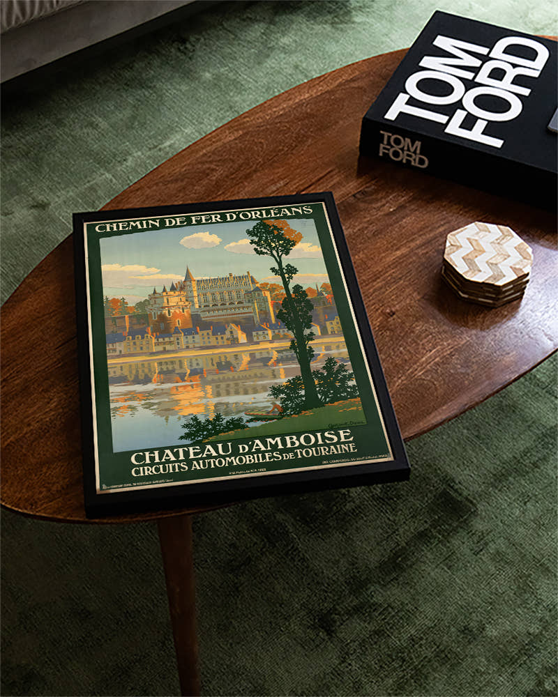 Vintage Frankreich Schloss Poster – Chateau d’Amboise 1922 Poster – FineArt Wandbild, moderne Kunst &amp; Fine Art Print von Spawnd, handgefertigt &amp; Made in Germany
