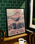 Vintage Grand Canyon USA Poster – Nationalpark Arizona Poster – FineArt Wandbild, moderne Kunst & Fine Art Print von Spawnd, handgefertigt & Made in Germany