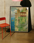 Vintage Italien Kloster Poster – S. Caterina del Sasso Poster – FineArt Wandbild, moderne Kunst & Fine Art Print von Spawnd, handgefertigt & Made in Germany