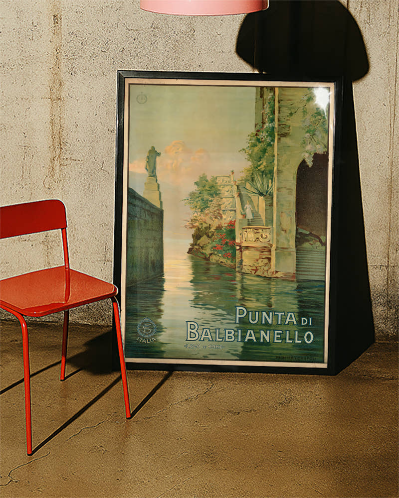 Vintage Italien Lago di Como Poster – Punta di Balbianello Poster – FineArt Wandbild, moderne Kunst &amp; Fine Art Print von Spawnd, handgefertigt &amp; Made in Germany