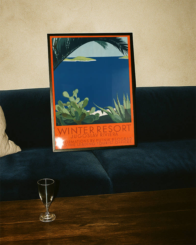 Vintage Jugoslawische Riviera Poster – Adriaküste Jugoslawien Poster – FineArt Wandbild, moderne Kunst &amp; Fine Art Print von Spawnd, handgefertigt &amp; Made in Germany