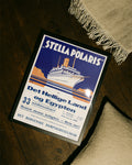 Vintage Kreuzfahrt Poster mit Stella Polaris – Det Hellige Land og Egypten Poster – FineArt Wandbild, moderne Kunst & Fine Art Print von Spawnd, handgefertigt & Made in Germany