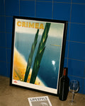Vintage Krim Halbinsel Poster mit Küstenmotiv – Crimea Poster – FineArt Wandbild, moderne Kunst & Fine Art Print von Spawnd, handgefertigt & Made in Germany