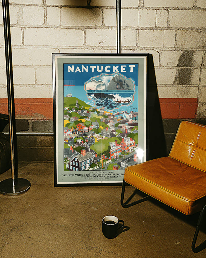 Vintage Nantucket Poster – Insel Massachusetts USA Poster – FineArt Wandbild, moderne Kunst &amp; Fine Art Print von Spawnd, handgefertigt &amp; Made in Germany
