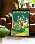 Vintage Natur Landschaft Poster – Oxley Woods Poster – FineArt Wandbild, moderne Kunst & Fine Art Print von Spawnd, handgefertigt & Made in Germany