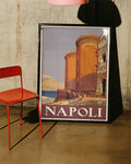 Vintage Neapel Italien Poster – Napoli Festung am Meer Poster – FineArt Wandbild, moderne Kunst & Fine Art Print von Spawnd, handgefertigt & Made in Germany