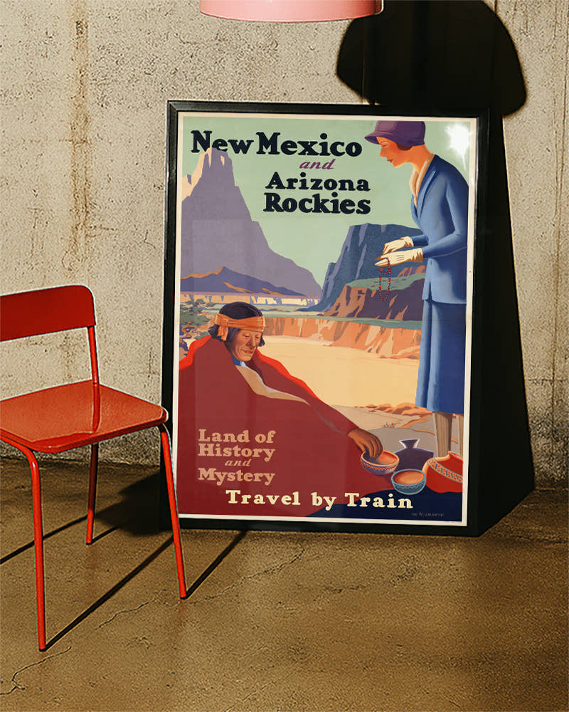 Vintage New Mexico &amp; Arizona Poster – Rocky Mountains USA Poster – FineArt Wandbild, moderne Kunst &amp; Fine Art Print von Spawnd, handgefertigt &amp; Made in Germany