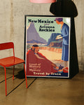 Vintage New Mexico & Arizona Poster – Rocky Mountains USA Poster – FineArt Wandbild, moderne Kunst & Fine Art Print von Spawnd, handgefertigt & Made in Germany