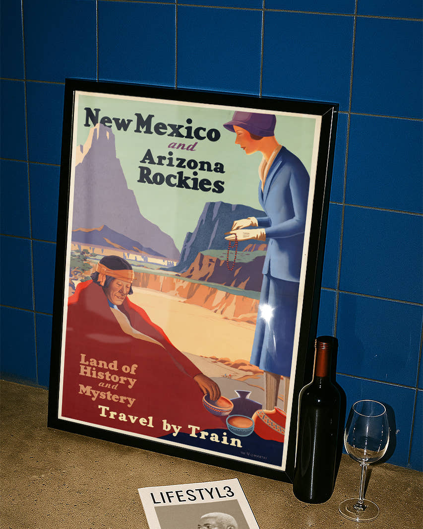 Vintage New Mexico &amp; Arizona Poster – Rocky Mountains USA Poster – FineArt Wandbild, moderne Kunst &amp; Fine Art Print von Spawnd, handgefertigt &amp; Made in Germany