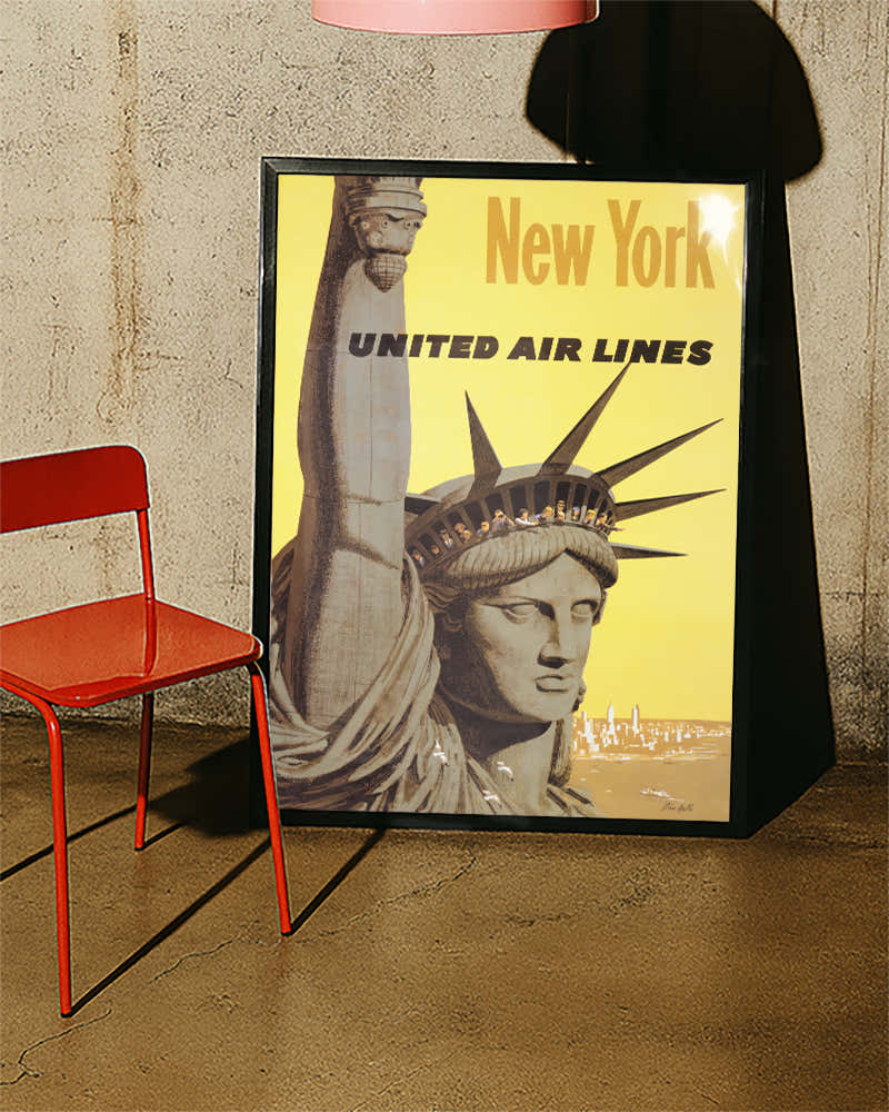 Vintage New York USA Poster – Freiheitsstatue Nahaufnahme Poster – FineArt Wandbild, moderne Kunst & Fine Art Print von Spawnd, handgefertigt & Made in Germany